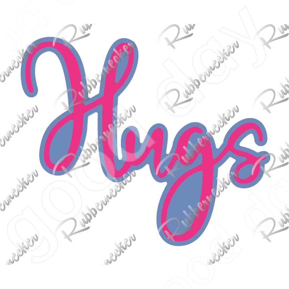 

Hugs Word 2022 New Arrival Metal Cutting Dies Scrapbook Diary Decoration Embossing Template Diy Greeting Card Handmade Hot Sale
