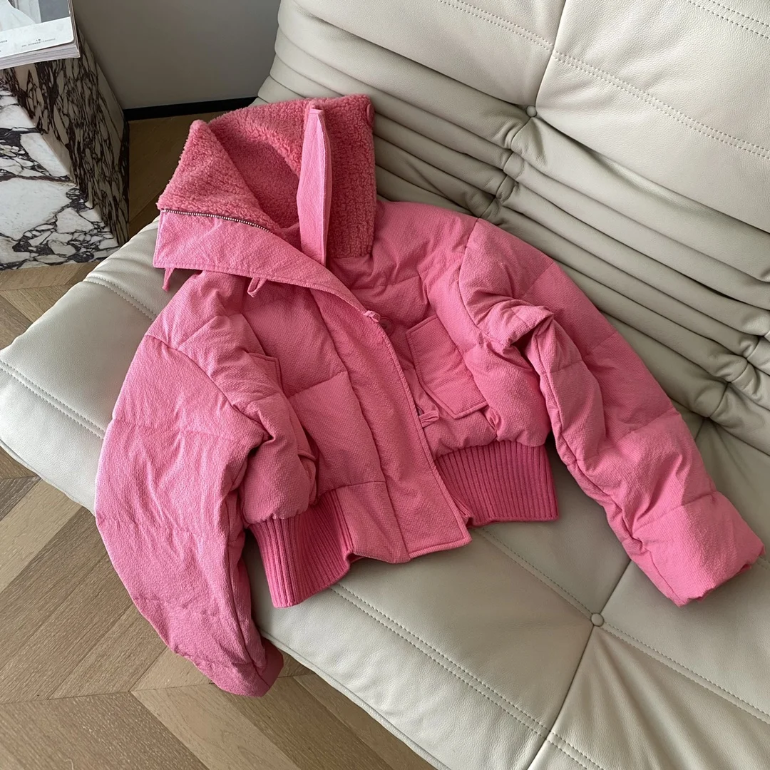 

Female Clothing Jackets Coats Down Jacket Women Parkas Coats For Woman Winter 2022 Puffer Jacket Knitting Collar Down Jacket