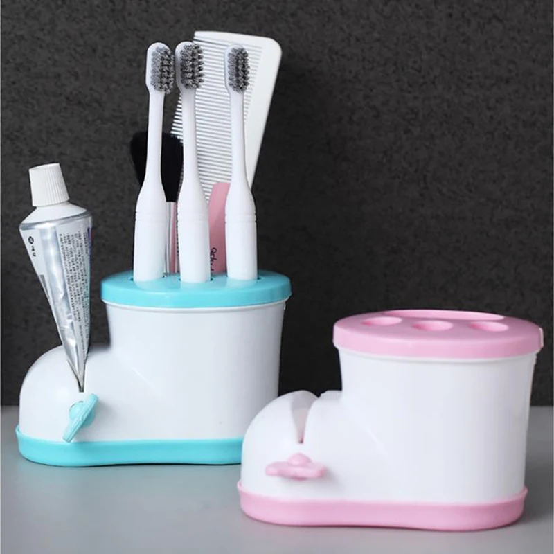 Держатель для зубных щеток в форме обуви сжиманием милая стойка ботинку хранения