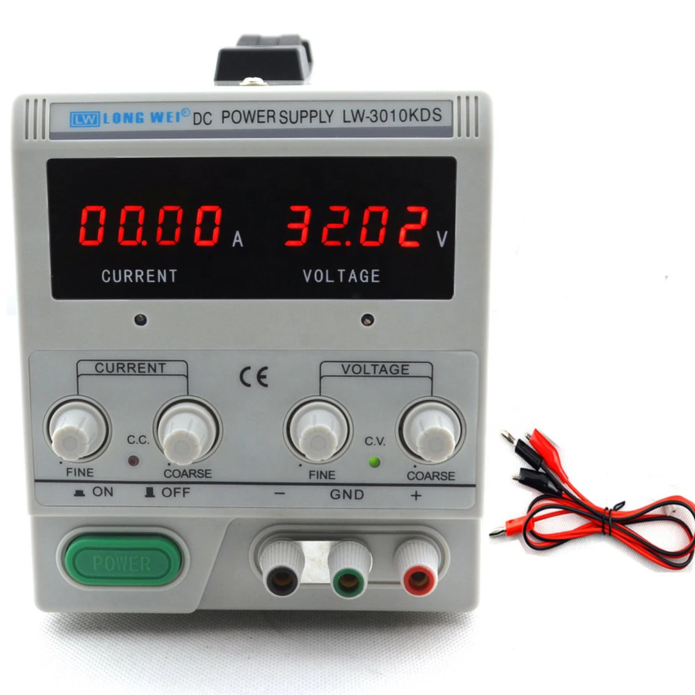 

High Precision 4 Digits DC Regulated Power Supply 30V 10A 3010KDS LED Display Laboratory Switching Power Supply