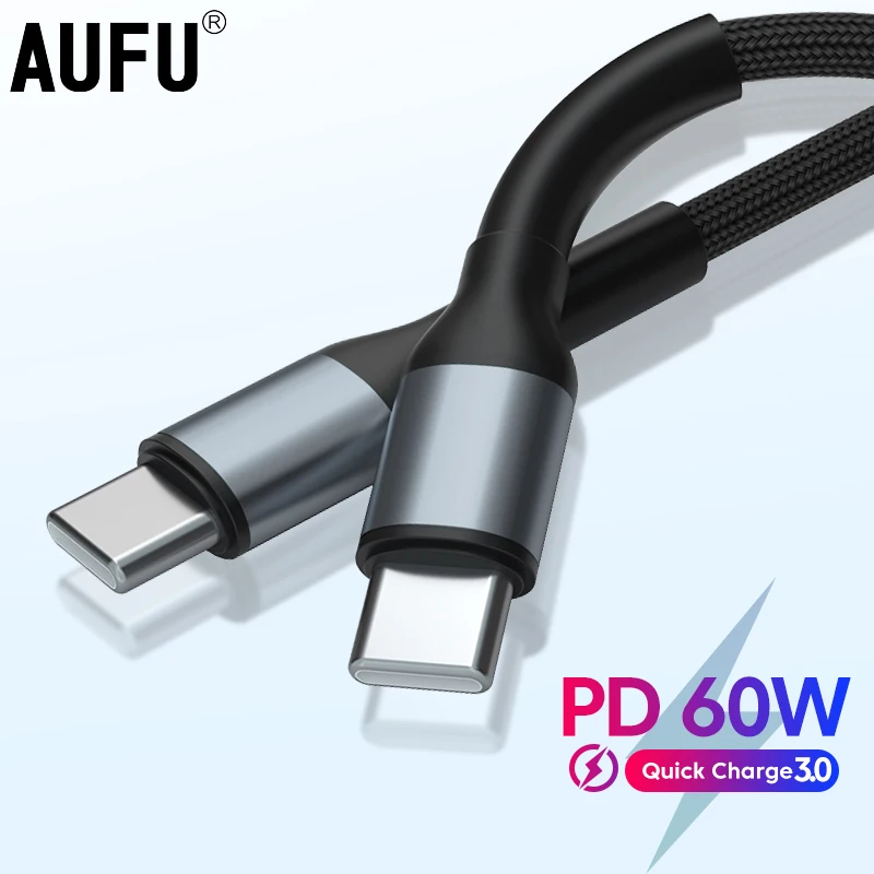 

USB-кабель AUFU PD60W для быстрой зарядки Xiaomi Samsung MacBook iPad 3A