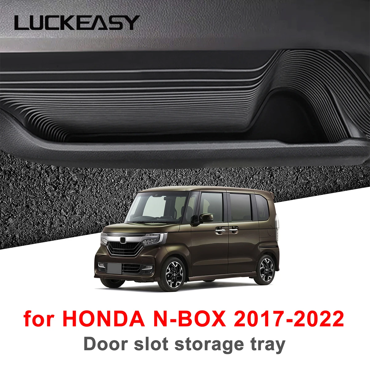 Фото Для Honda N-BOX JF3 JF4 (2-го поколения) 2017-2022: Органайзер-ящик для хранения в дверную ручку, боковой держатель для двери автомобиля, лоток для хранения, аксессуары №3