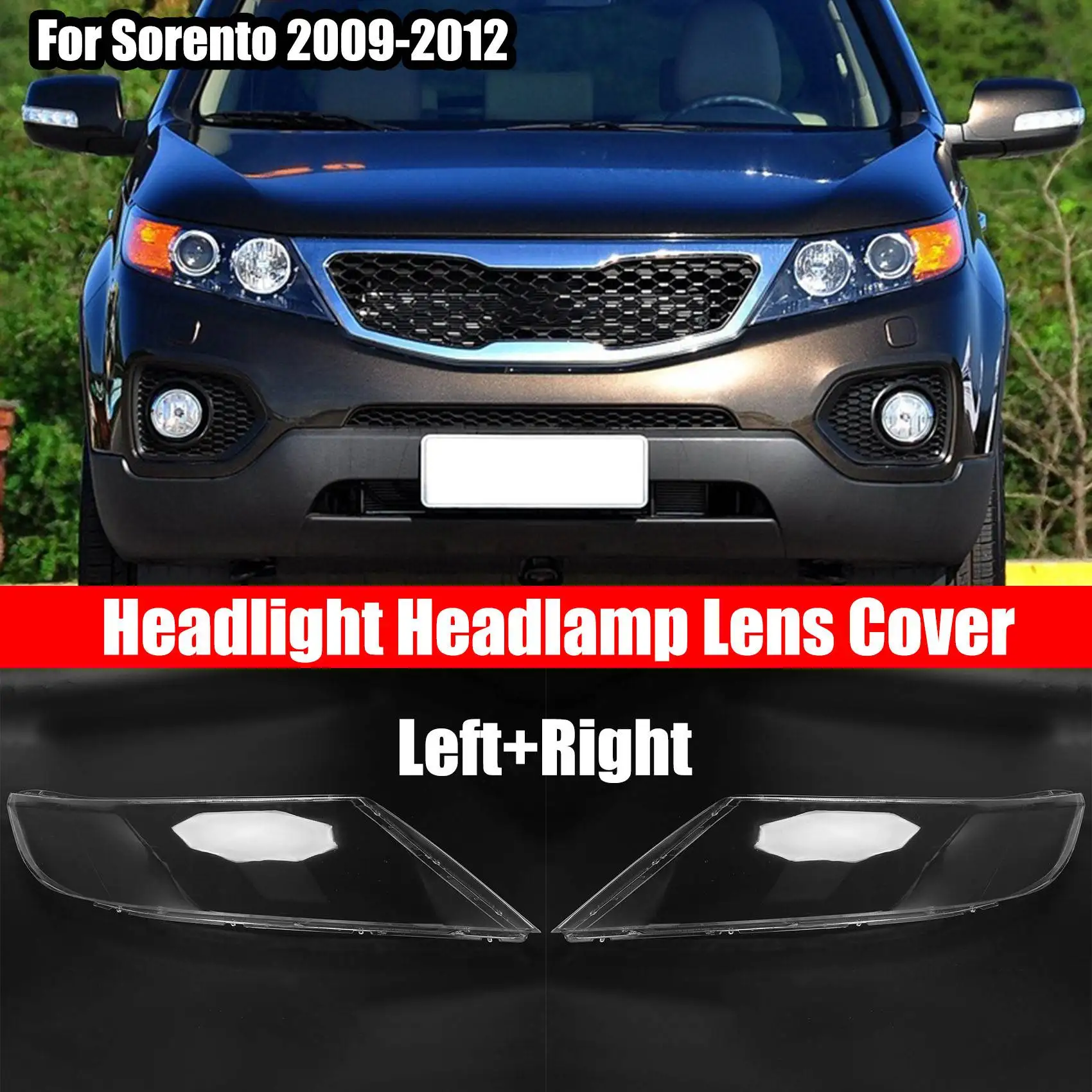 Левая сторона для Kia Sorento 2009 2011 2012 Автомобильная передсветильник фара крышка
