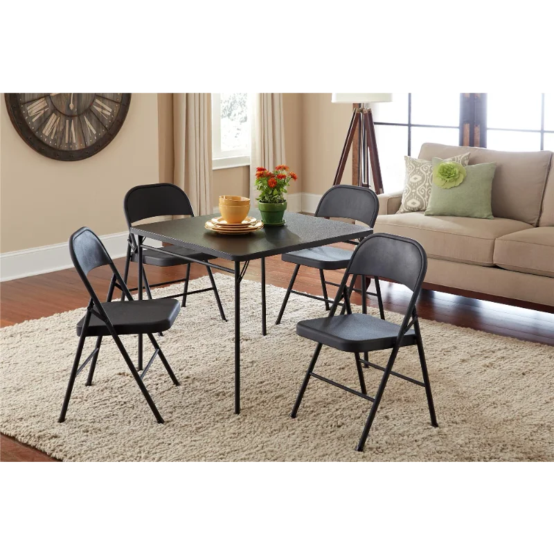 (4 Pack), Black Folding Table  Desk Table  Foldable Camping Table