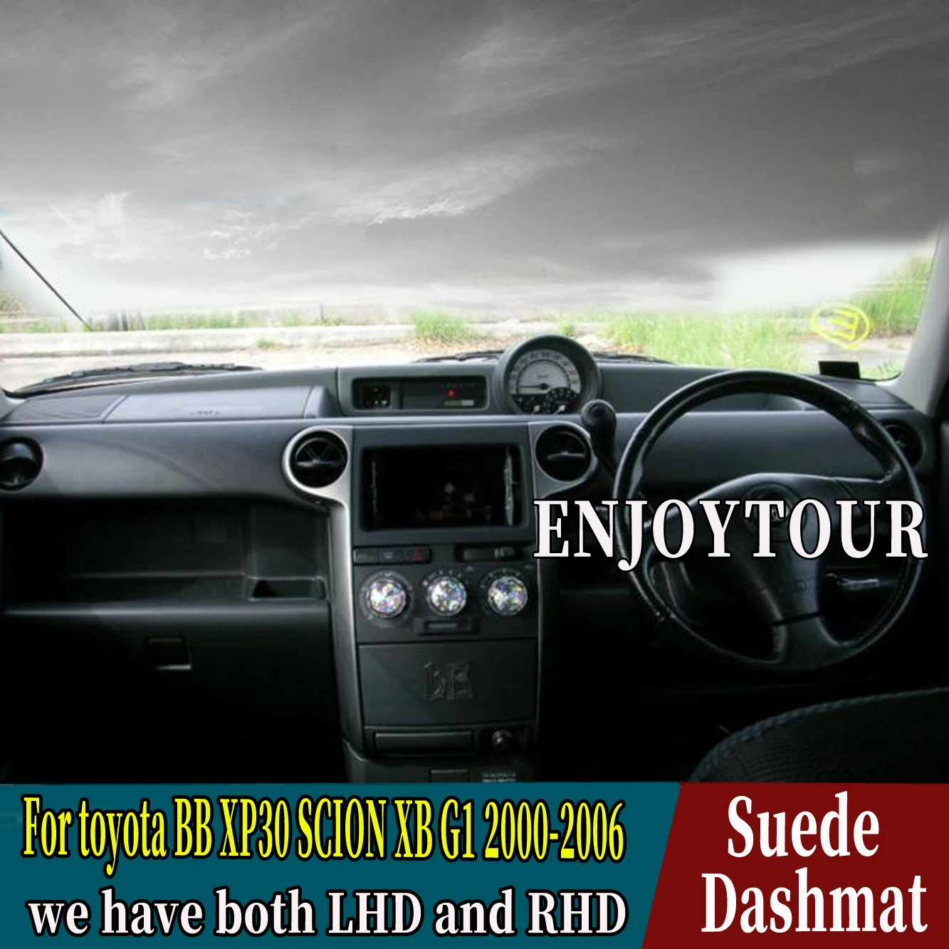 

Car-styling Suede Leather Dashmat Dashboard Cover Dash Mat Accessories Carpet For toyota BB XP30 SCION XB G1 2000 2001 2003-2006