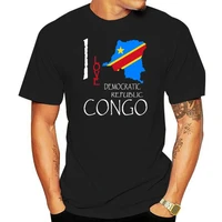 2019 hot sale 100 cotton congo democratic republic i love culture flag t shirt tees tee shirt