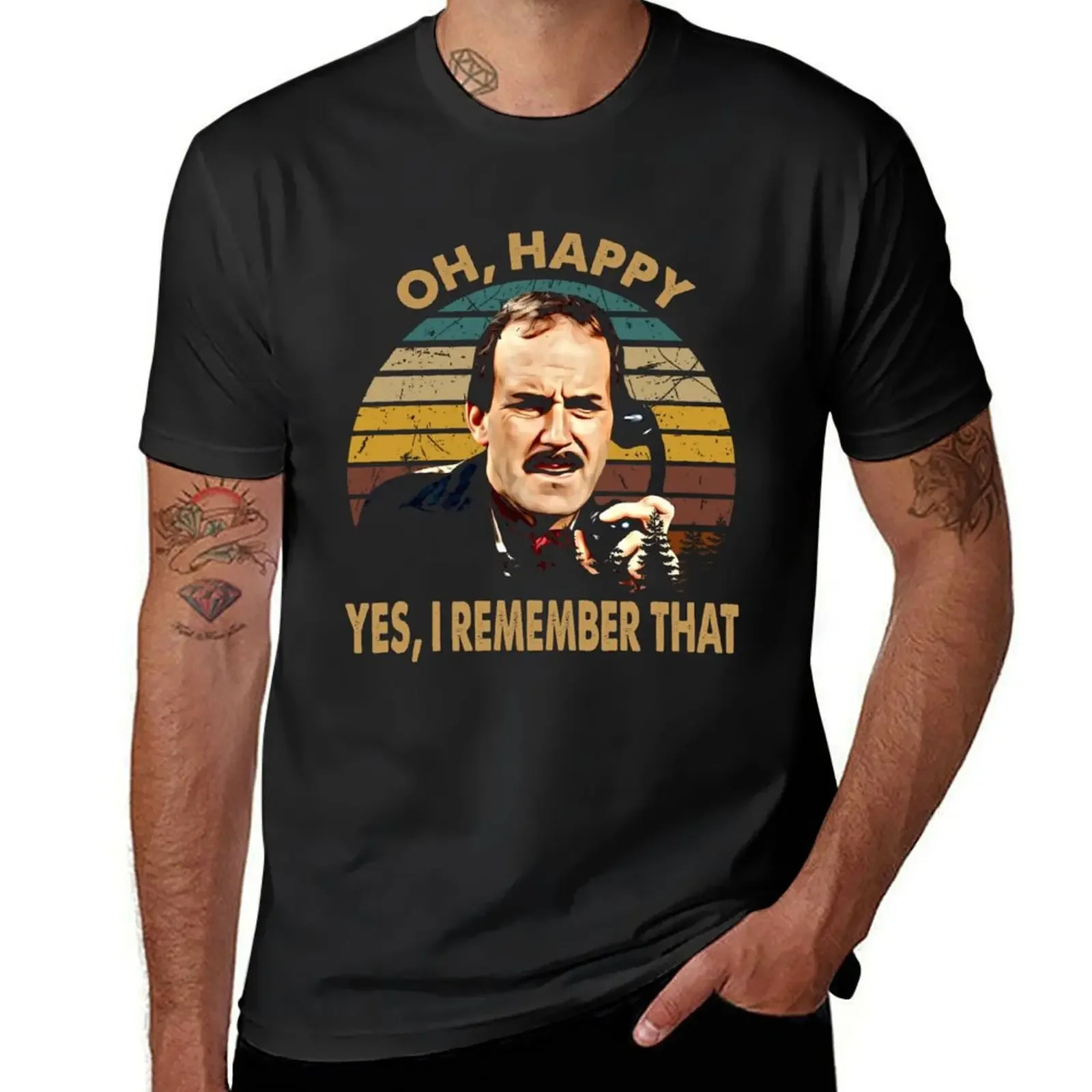 Oh Happy - Fawlty Arts Towers TV Series Yes I Remember That Футболка большого размера с рисунком Роскошная