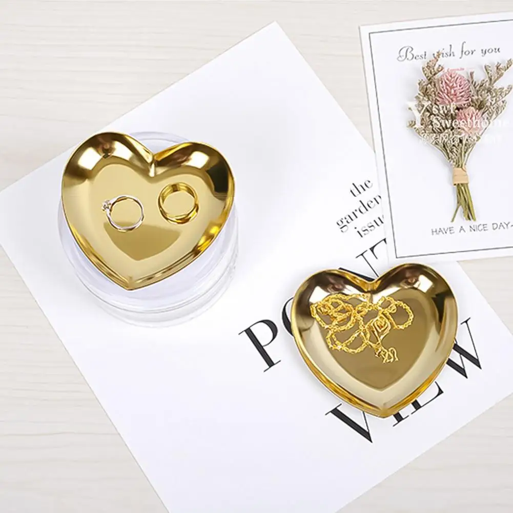 

Useful Heart Shape Storage Organizer Multifunctional Desktop Holder 3 Colors Storage Tray Convenient for Gifts