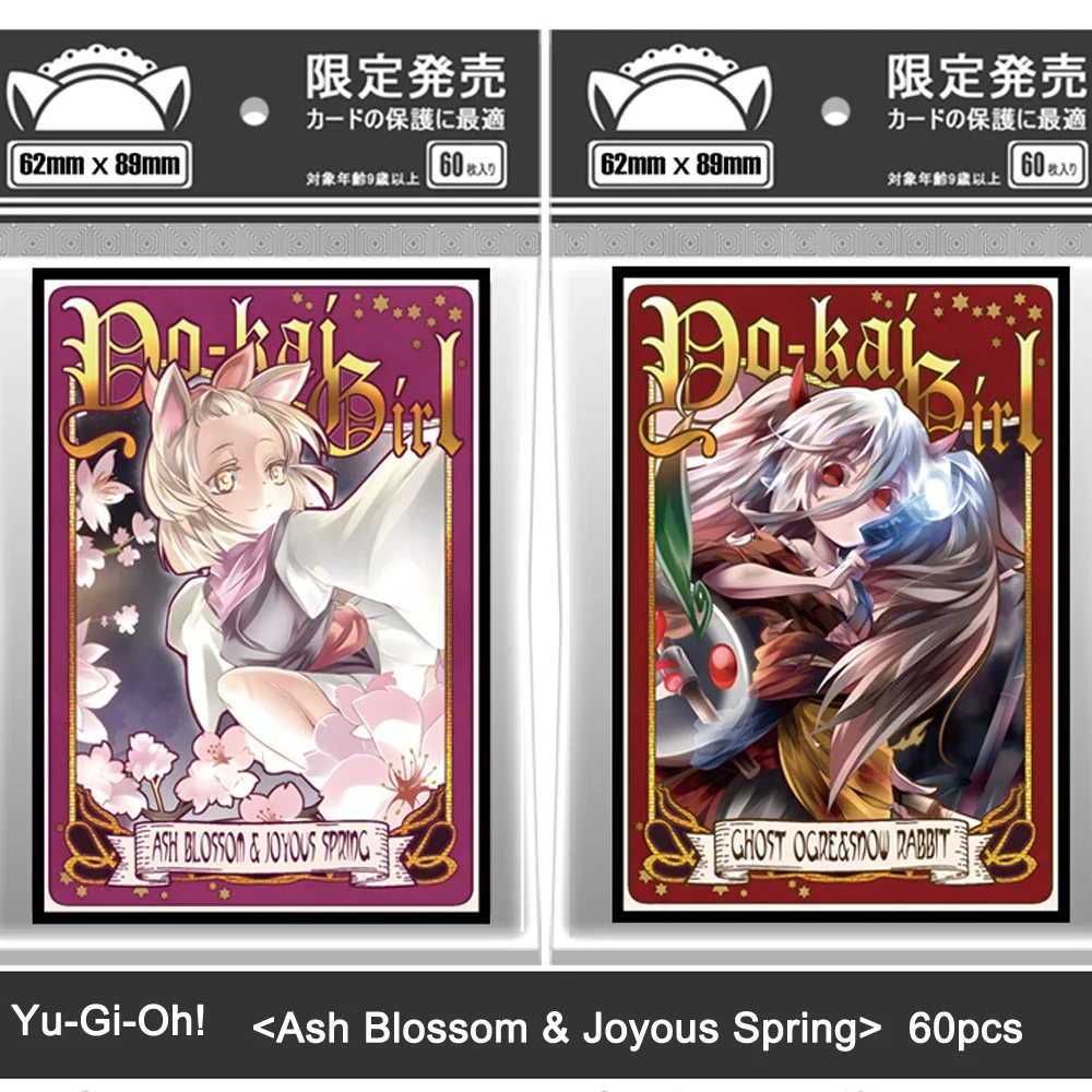 Фото 60 шт. Yugioh Ash Blossom & Joyous Spring Ghost Ogre & Snow Rabbit Cards Sleeves Yu-Gi-Oh! Защитный чехол для коллекционных карточек OCG №1