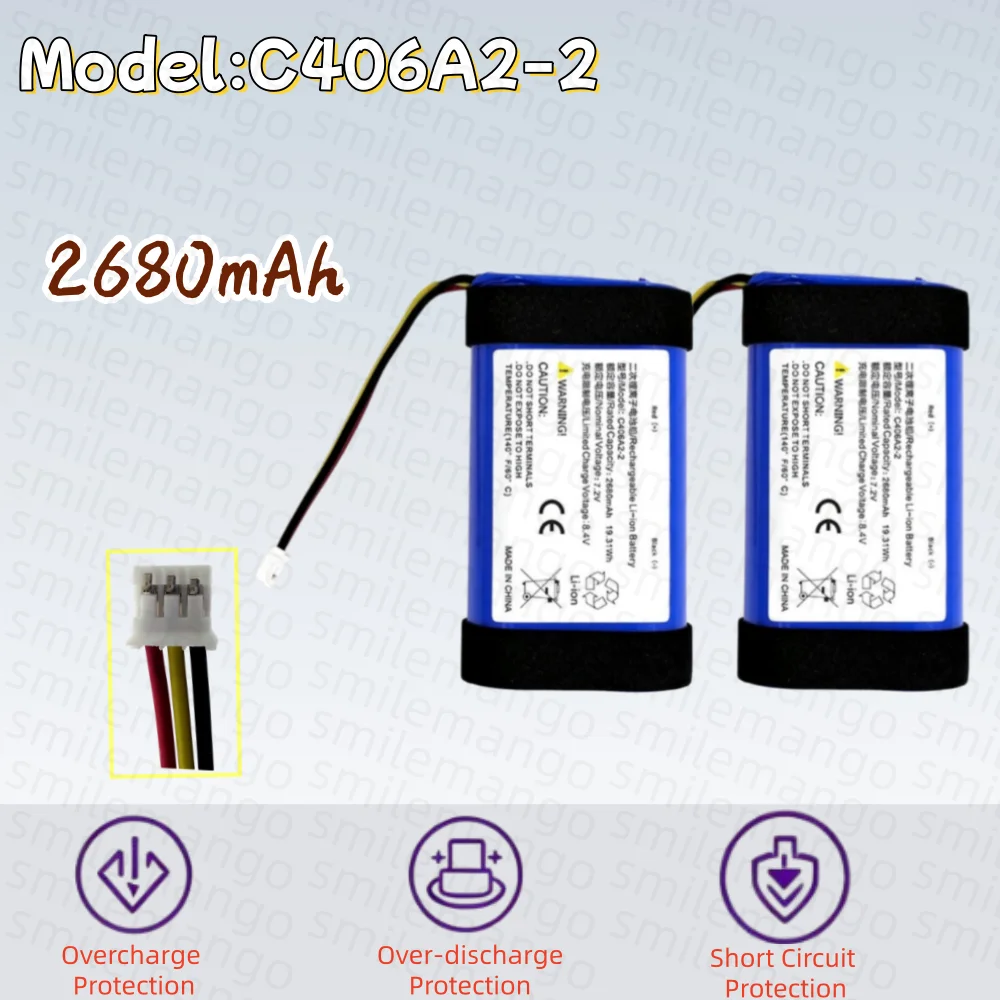 Фото Запасной аккумулятор C406A2-2 для Bluetooth-колонки Marshall Emberton 1/2, 2680 мАч №1