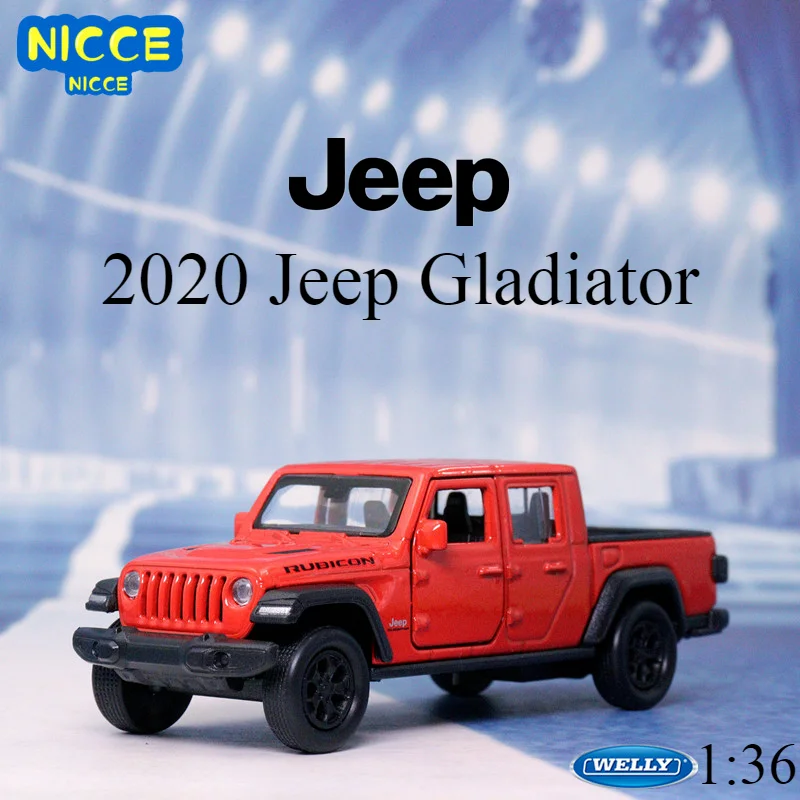

Welly 1:36 2020 Jeep Gladiator High Simulator Pull Back Car Model Car Metal Alloy Toy Car Vehicle for Kids Gift Collection B618