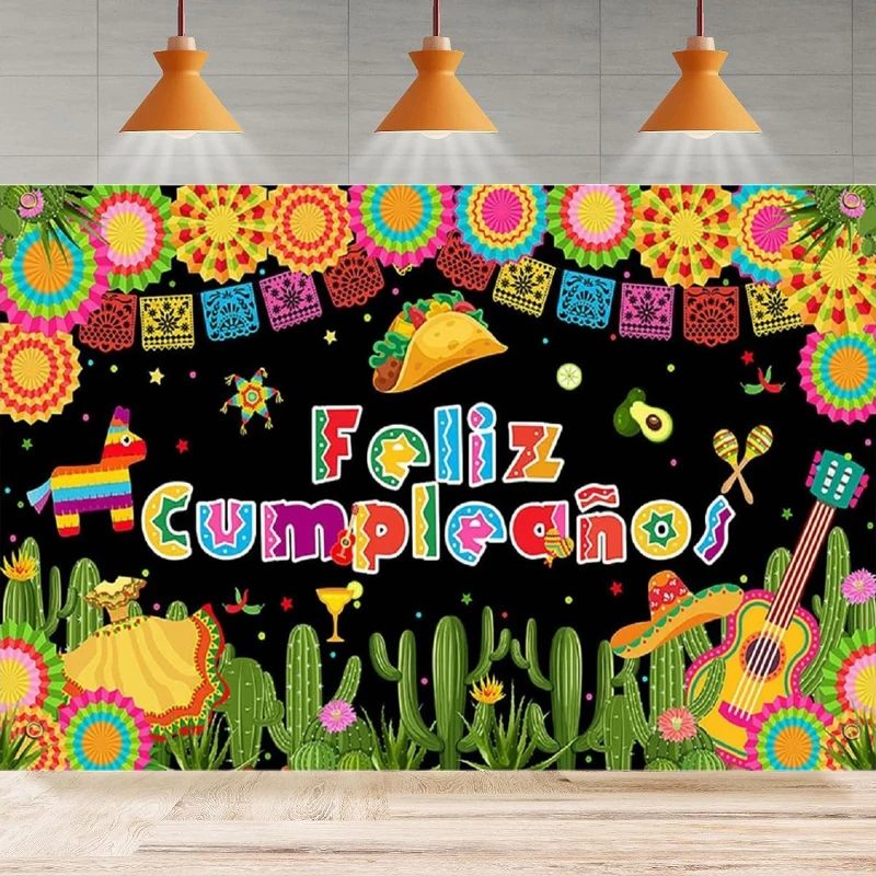 Счастливый фон для фотосъемки Мексиканская Праздничная Фотография пять дней