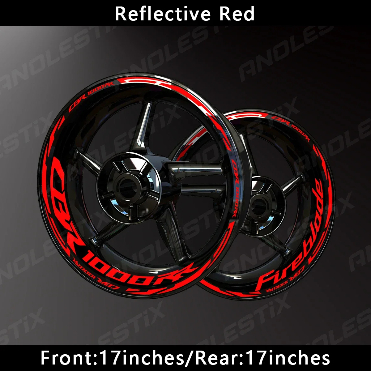 

Светоотражающая наклейка AnoleStix на колеса мотоцикла, наклейка на ступицу колеса, полосатая лента на обод для Honda CBR 1000RR 2024 2023 2022 2021 2020 2019 2018