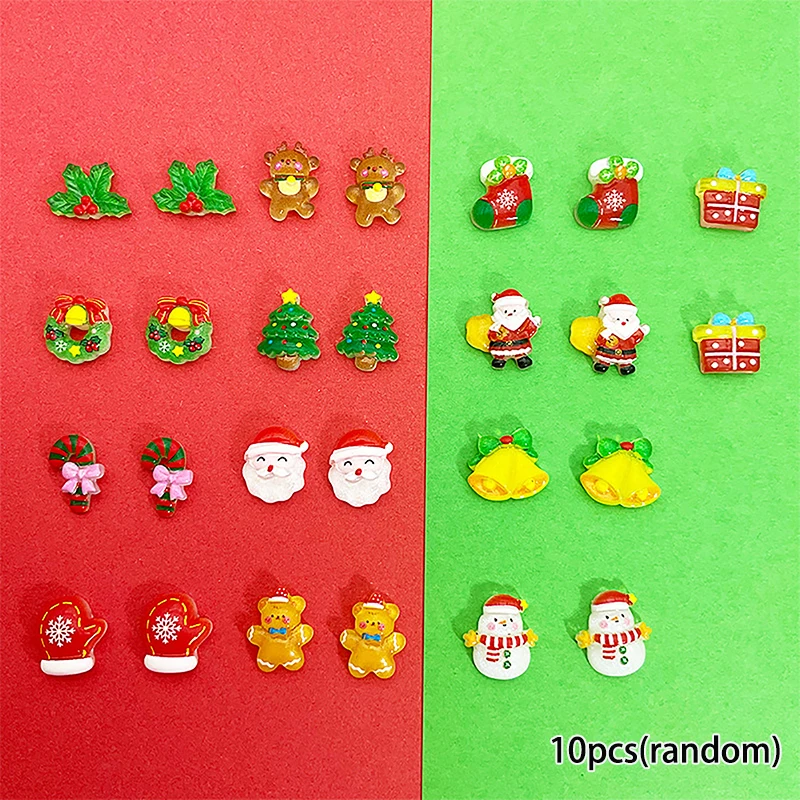 10 шт. Kawaii мультфильм Рождественская серия смола клип книга DIY ювелирные изделия