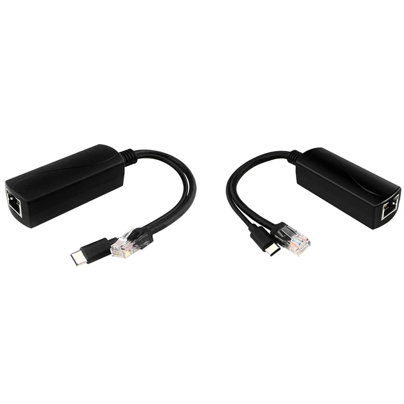 

PoE to USB-C 5V Adapter, IEEE 802.3Af/At, Suitable for Raspberry Pi 4, Security Cameras, Etc.