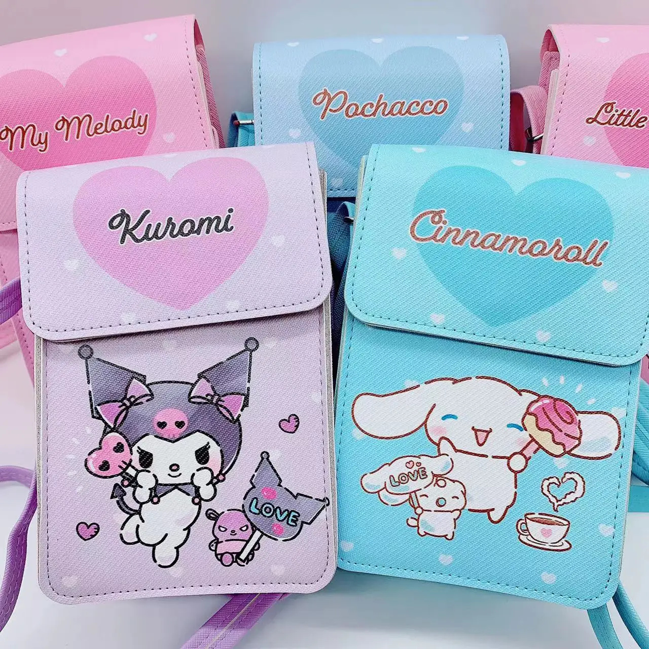 

Sanrio Crossbody Bags Hellokitty Magnetic Buckle Shoulder Bag Mymelody Cinnamorol Cartoon Backpacks Anime Bagpacks Gift for Girl