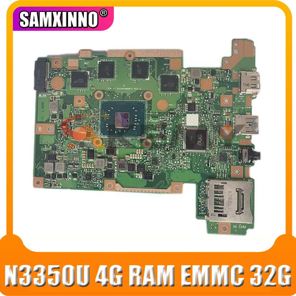 

E201NAS MAIN_BD.4G/N3350U/AS EMMC 32G mainboard For ASUS E201NAS E201NA E201N Laptop motherboard E201NAS motherboard 100% Tested