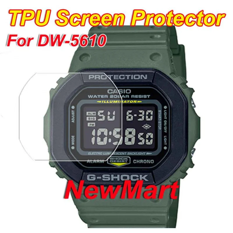 

Protector For DW-5610 DW-5600 GM-5600 GW-5000 TPU Nano Screen Protector High Definition Anti-shock For Casio G Shock DW-5600MS-1