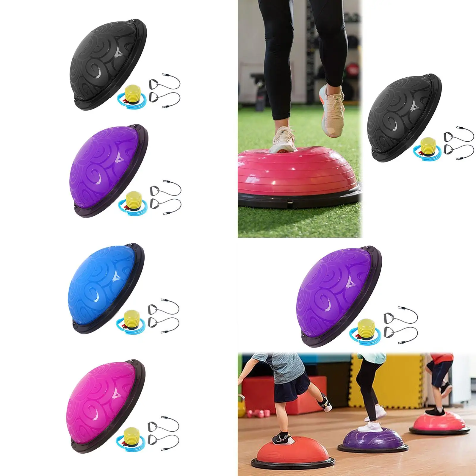 Balance Ball 18 inch Anti Slip Half Exercise for Fitness Gym Pilates