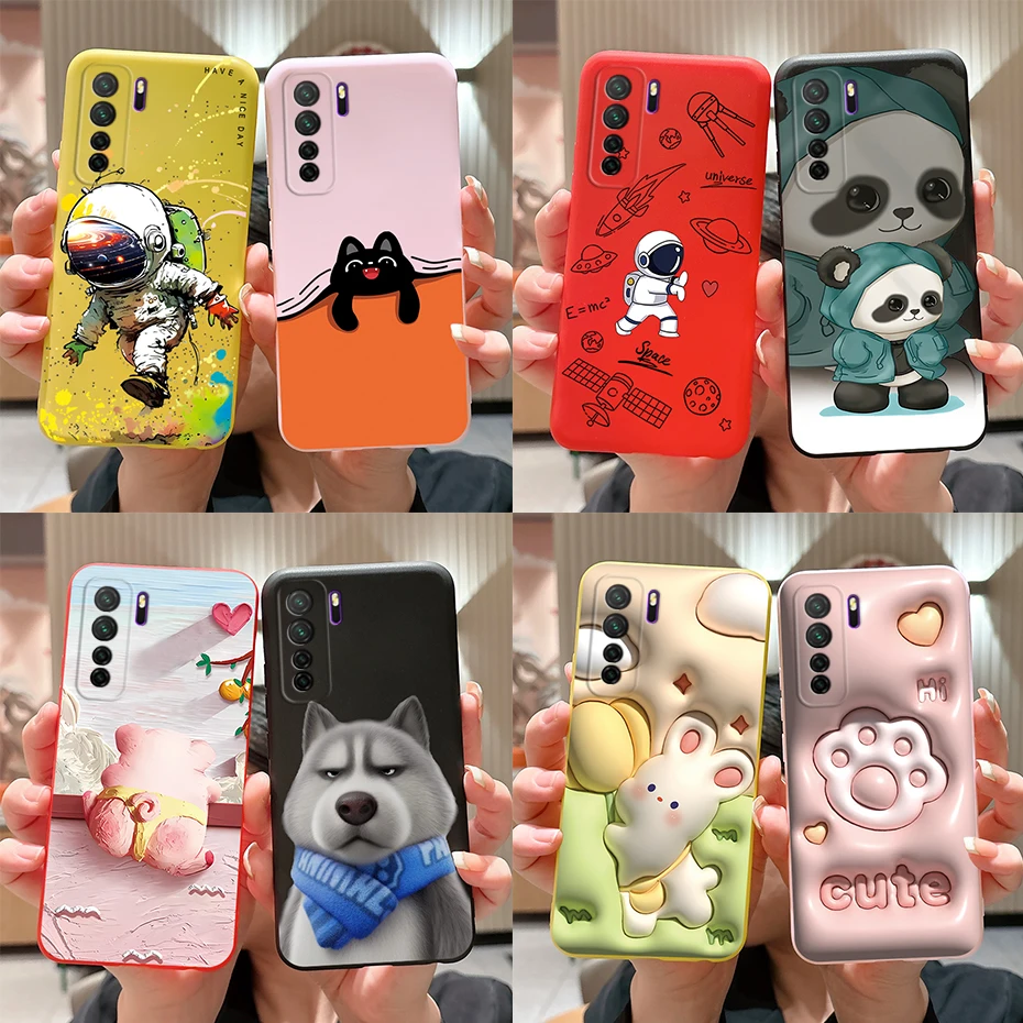 Чехол для Huawei Nova 7 SE задняя крышка симпатичный астронавт мягкий силиконовый чехол