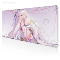anime girl re zero emilia mouse pad gamer xl home new mousepad xxl mousepads carpet soft anti slip computer desktop mouse pad