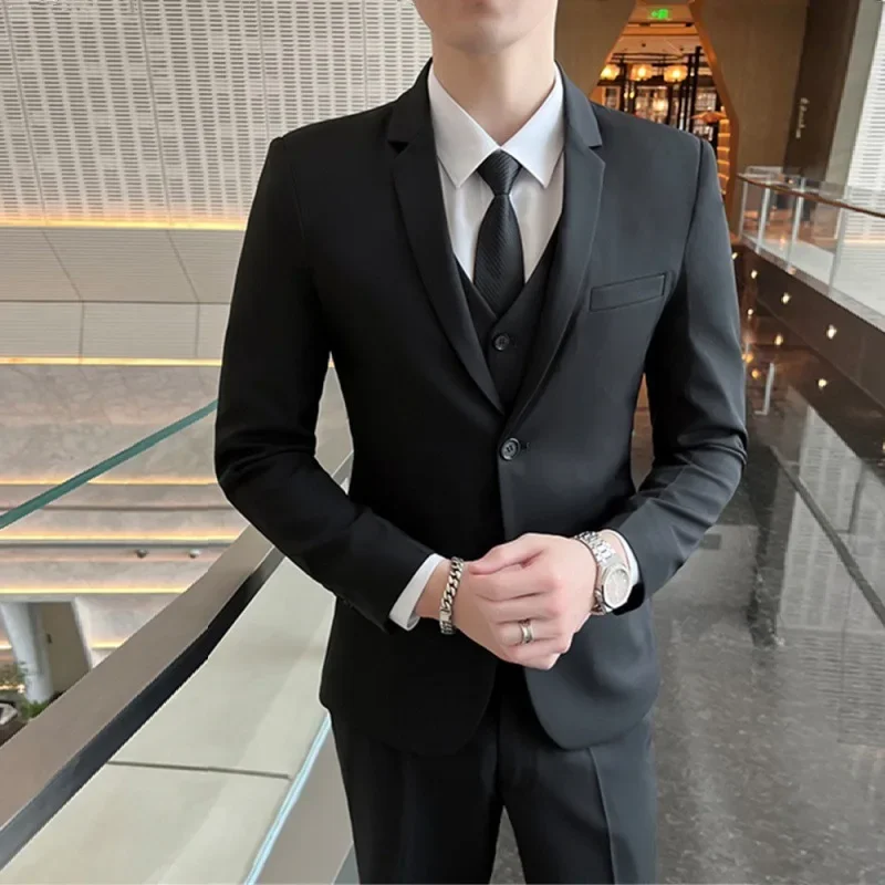 Роскошные мужские костюмы в западном стиле облегающие корейские версии топиджак