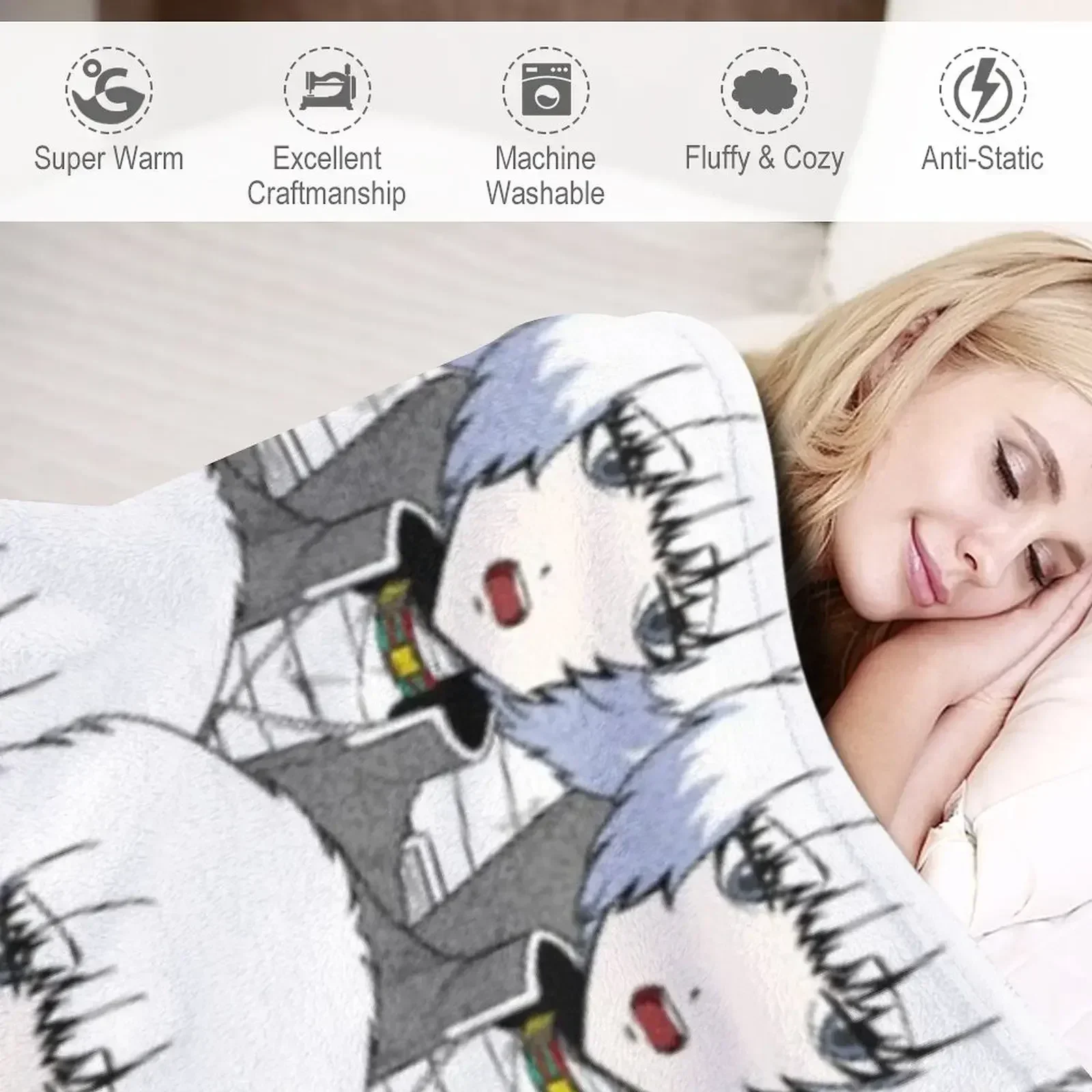 Ranmaru Kageyama Плед Дизайнерские Фланелевые Забавные Подарочные Одеяла