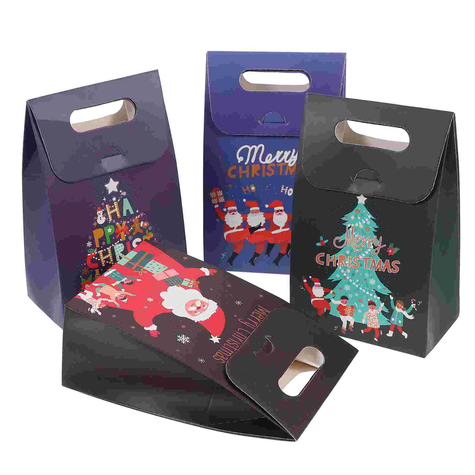 

Gift Candy Christmas Boxbags Containers Boxespresent Cute Paper Merry Bread Toast Holiday Santa Cookie Pouches