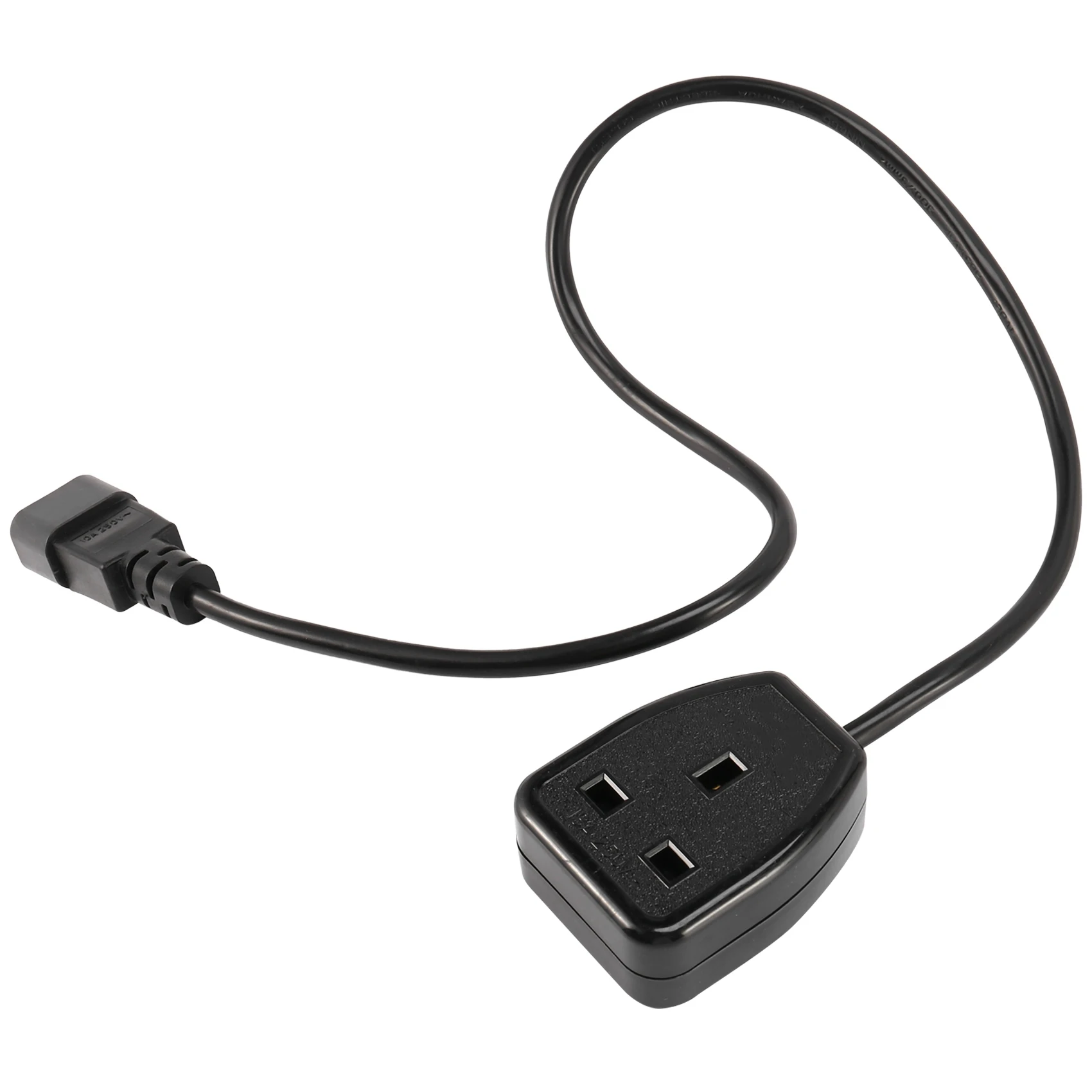 Штепсельная розетка IEC320 C14 в Великобританию BS1363A, штепсельная вилка IEC C14 в Великобританию, штепсельная розетка 3pin, кабель адаптера питания для аналогичной искусственной кожи (0,6 м)