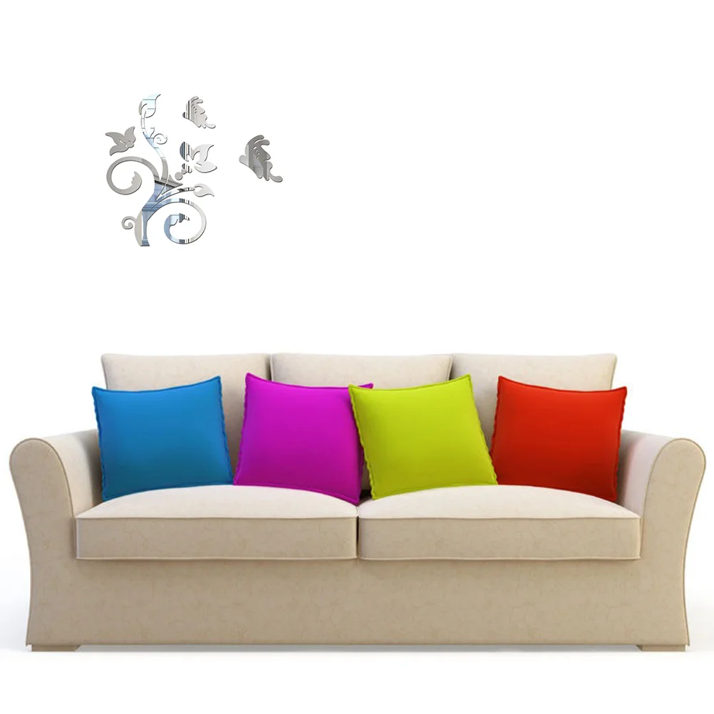 

Background Wall Decor Home Decor Mirror Wall Peel 3d Stickers Wall Decals Reflective Mirror Decals