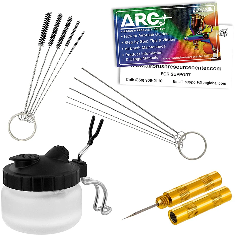 

Airbrush Cleaning Pot Multifunction Waste Liquid Collector Bottle Paint Gun Accessories Scraper Coloring Pen Wash Pot Tool