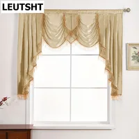 European-American Style Curtains for Living Dining Room Bedroom Window Shade Curtain Valance French Window Kitchen Curtains