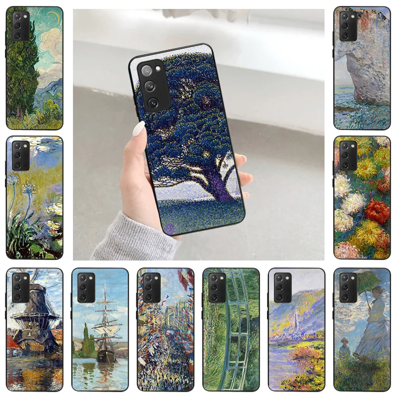 

Ultra Thin Silicone Classic Claude Monet Flower Art Phone Case for Xiaomi Redmi Note 11 Pro 11t 10s 10 10C 9T 9S 9C 9A 8 9 Cover