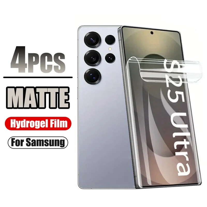 Гидрогелевая пленка 4 шт. для Samsung Galaxy S24 S23 S22 S21 S20 Plus Ultra FE 5G Защитная экрана A53 A72 A52