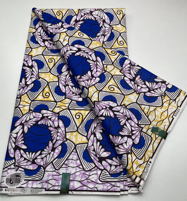 

New Arrival High Quality Original 100% Cotton Wax Print Guaranteed Veritable Ankara African Real Wax Fabric Soft Batik Diy Pagne
