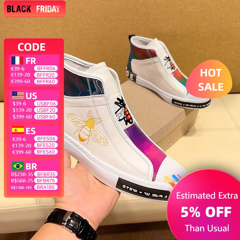 Высокие мужские топы из натуральной кожи уличная спортивная обувь роскошные