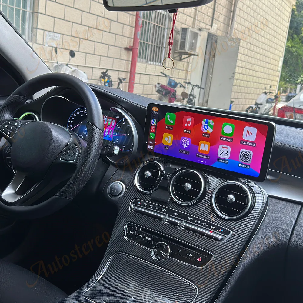 Фото Для Mercedes Benz C Class W205 GLC X253 2015-2019 NTG5 двойной интерактивный Android-экран автомобильный GPS-навигатор мультимедийный плеер авто №5