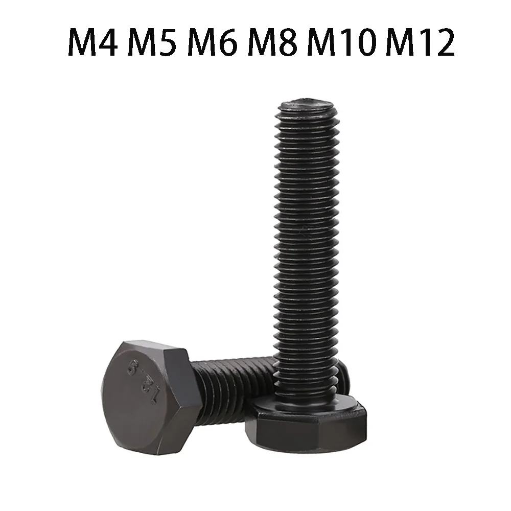 

Стандартные винты с шестигранной головкой M4, M5, M6, M8, M10, M12, черные, класса 12,9, болты с наружной шестигранной головкой из легированной стали, 6 м...