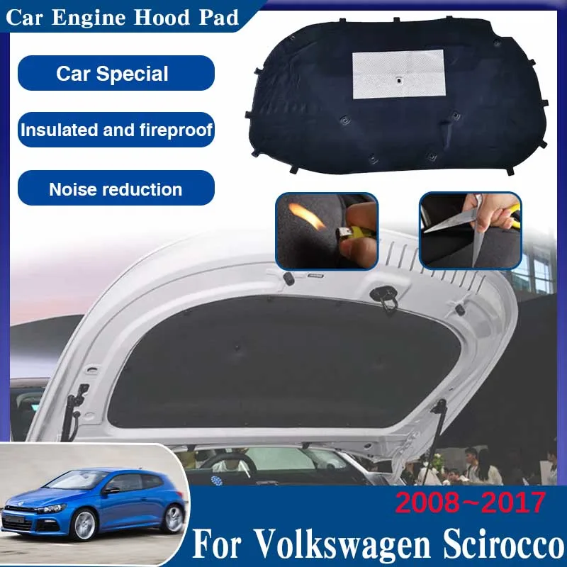 Звукоизоляционная хлопковая панель Переднего Капота двигателя для Volkswagen VW Scirocco