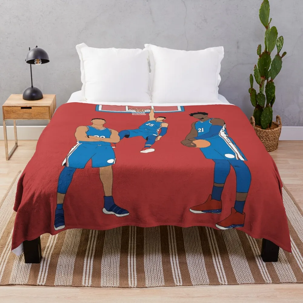 

The Sixers' Big 3 Throw Blanket Throw And Blanket