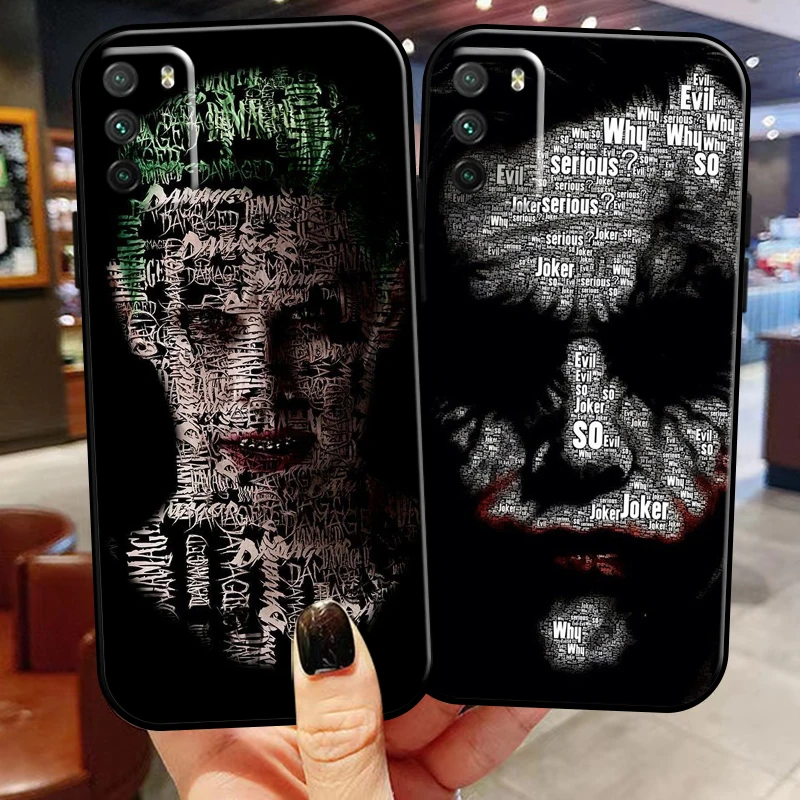 

Clown The Joker For Xiaomi Poco F3 GT M3 M3 Pro 5G X3 PRO NFC X3 GT Phone Case Funda Coque Silicone Cover Soft Black Carcasa