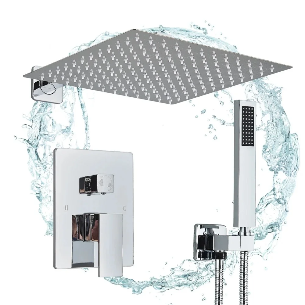 Deao 2-функциональные настенные скрытые смесители для душа Дождевая душевая