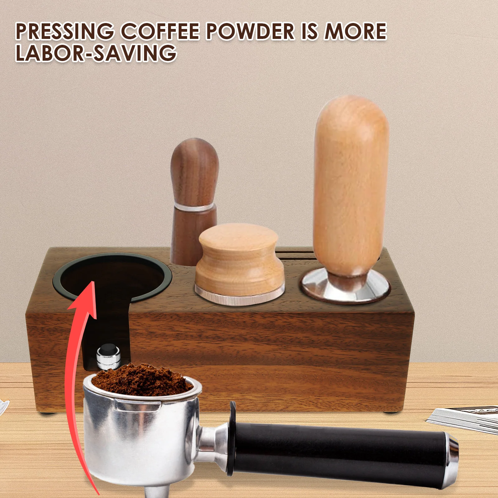 Деревянная Станция Для Тампера Кофе Стойка Эспрессо