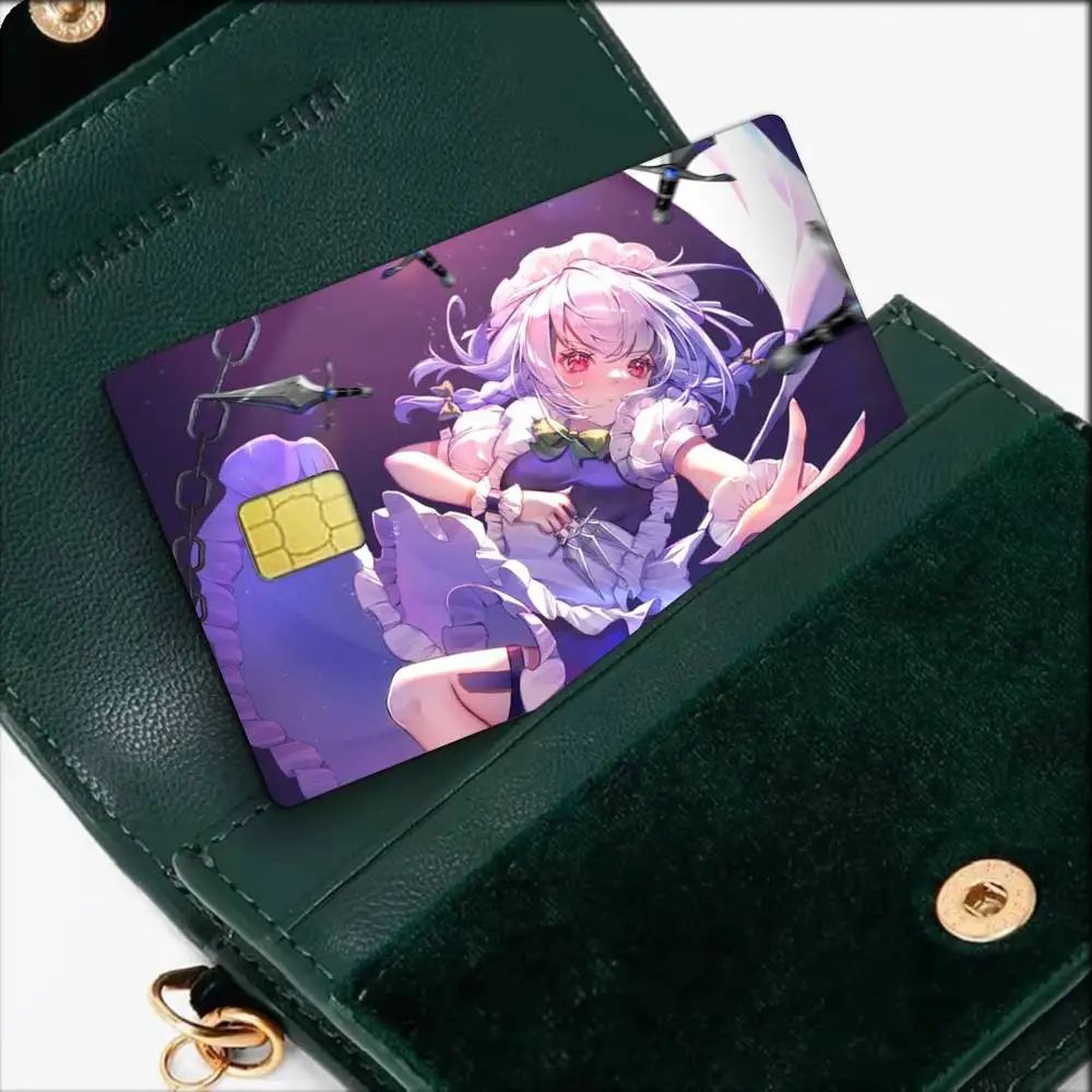Водонепроницаемая пленка-наклейка Izayoi Sakuya TOUHOU Project для кредитных карт, дебетовых карт, банковских карт, проездных на автобус (art.: 3920dc4f42998) - 3920dc4f42998