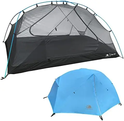 

& Byke Zion туристическая и альпинистская палатка-3 сезона, Ультралегкая, водонепроницаемая палатка для кемпинга с насечками от дождя и следов-2 Pe