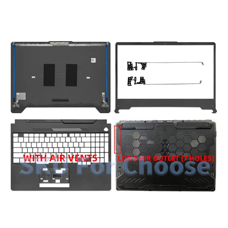 Новая сменная крышкапанель для FX506 FX506H FX506HC FX506HM FA506 FA506Q: задняя крышка LCD, передняя рамка, подставка для рук, верхняя и нижняя части корпуса (art.: 3920da0347813) - 3920da0347813
