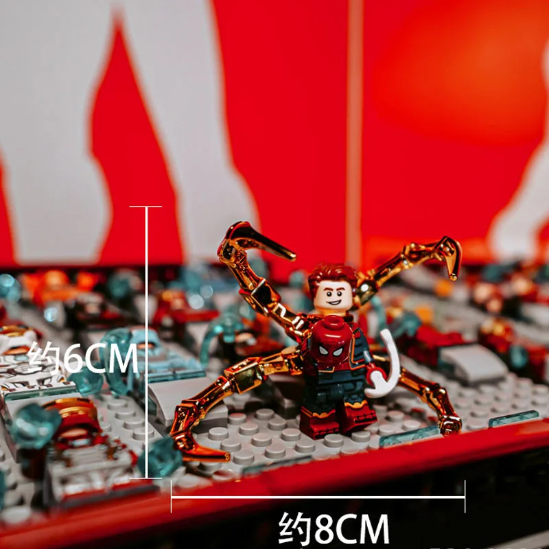 Совместим с LEGO reprint новый запас Человек-паук Детский пазл сборный игрушечный