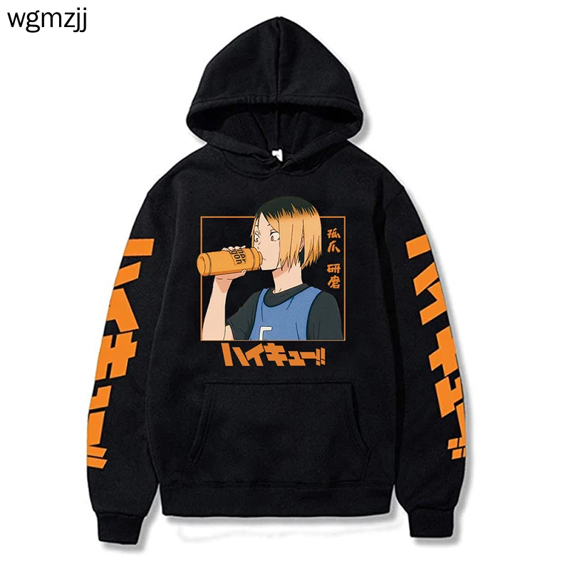 

Harajuku Oversized Hoodies Japanese Haikyuu Anime Kenma Kozume Printed Men's Hoodie Streetwear Casual Sweatshirts Pocket Tops