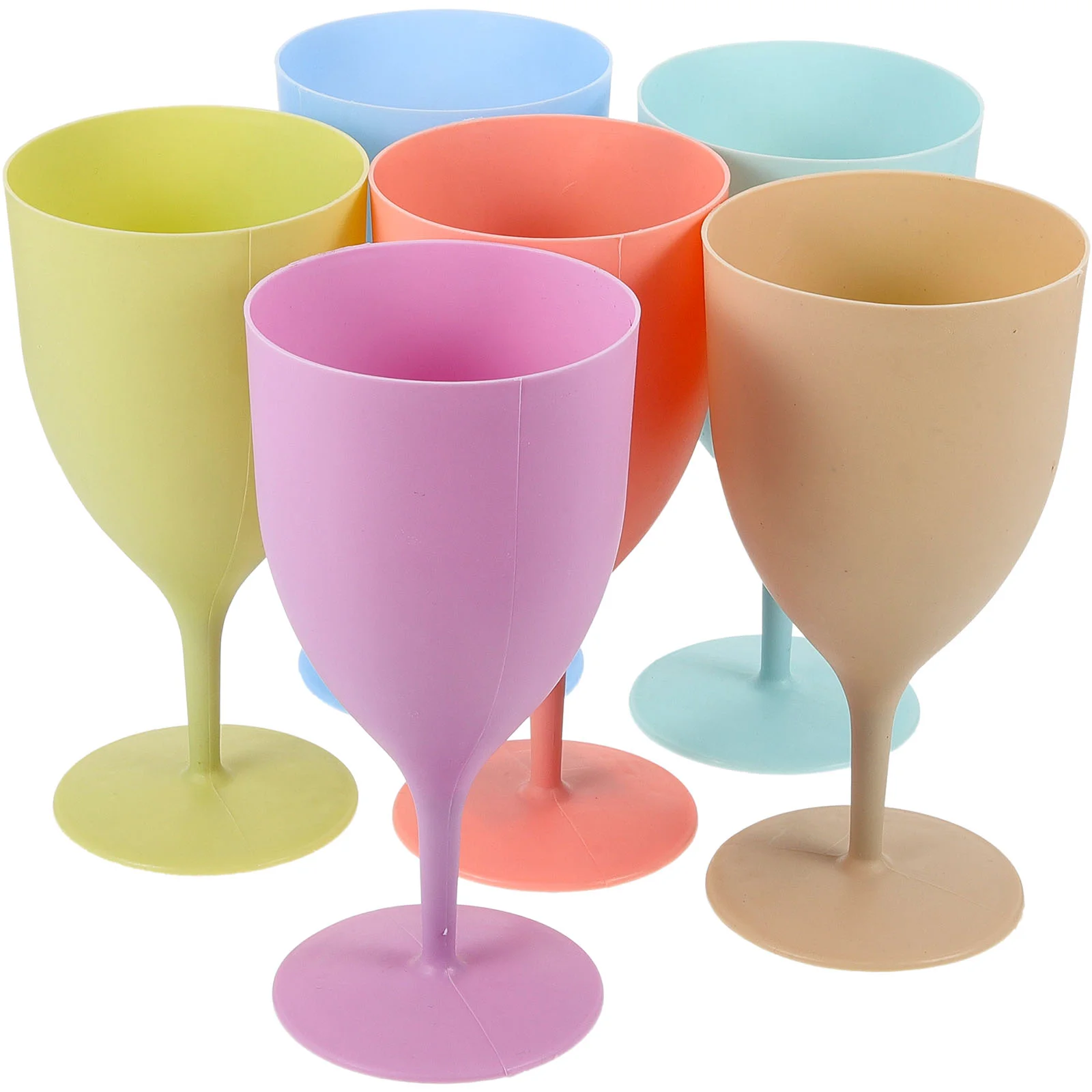 

6 Pcs Tall Juice Glass Plastic Flutes High Capacity Champagne Goblets Cups Wedding Party Child Glasses