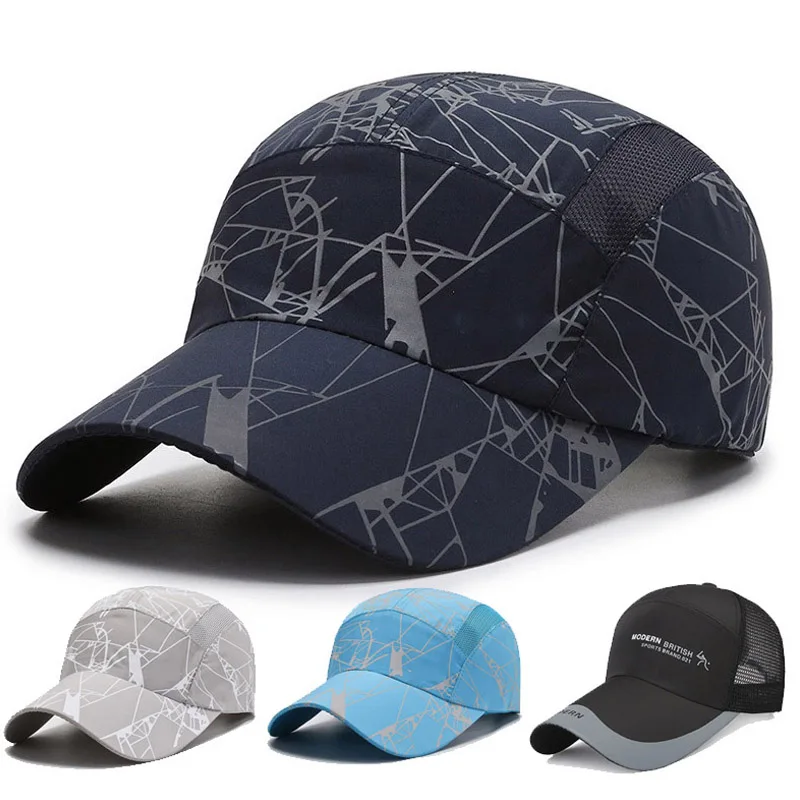 

Кепка-бейсболка Мужская сетчатая, быстросохнущая бейсболка с козырьком от солнца, для улицы, для игры в гольф, бега, рыбалки, летняя